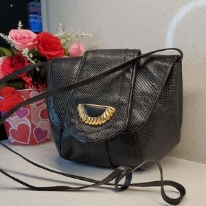 USA🇺🇲  SHARIF Elegant Black Leather Crossbody Bag